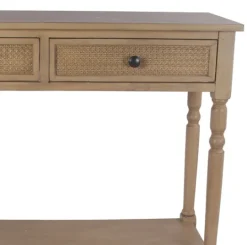 Kirkland's Home Camel Rattan Console Table- Console Tables