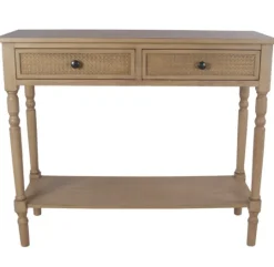 Kirkland's Home Camel Rattan Console Table- Console Tables