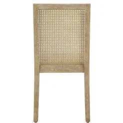 Kirkland's Home Cane Back Upholstered Wood Dining Chairs, Set Of 2- Dining Chairs