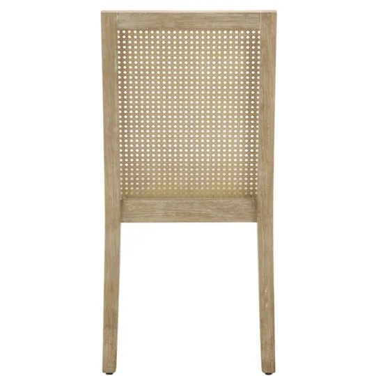 Kirkland's Home Cane Back Upholstered Wood Dining Chairs, Set Of 2- Dining Chairs