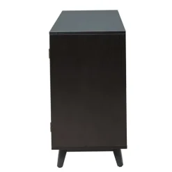 Kirkland's Home Cane Wood Storage Media Cabinet- Cabinets & Sideboards