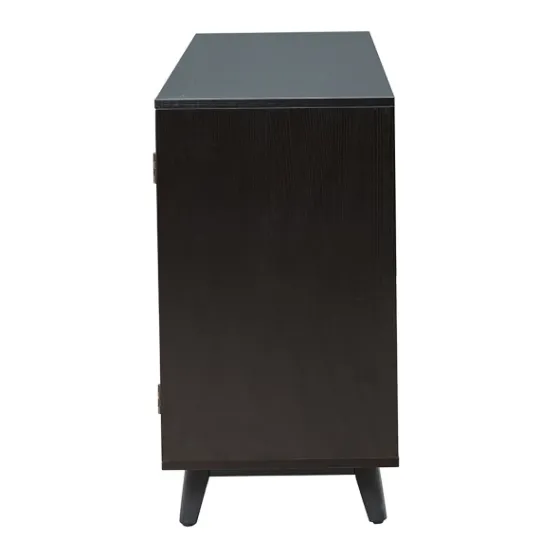 Kirkland's Home Cane Wood Storage Media Cabinet- Cabinets & Sideboards