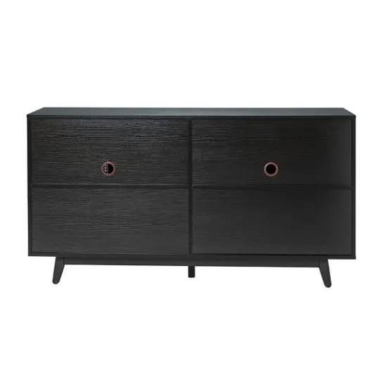 Kirkland's Home Cane Wood Storage Media Cabinet- Cabinets & Sideboards