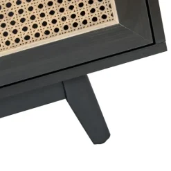 Kirkland's Home Cane Wood Storage Media Cabinet- Cabinets & Sideboards
