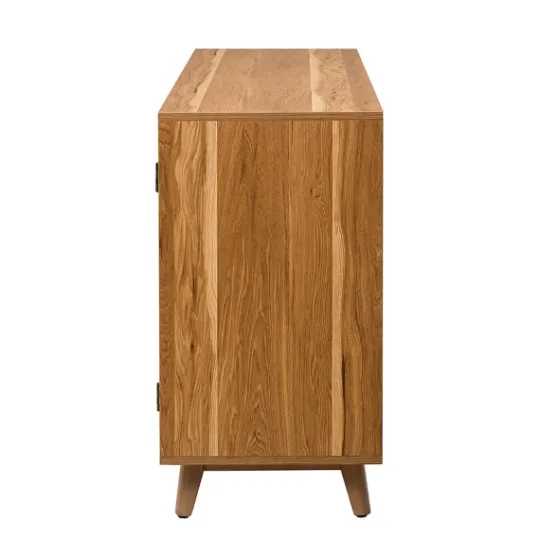 Kirkland's Home Cane Wood Storage Media Cabinet- Cabinets & Sideboards