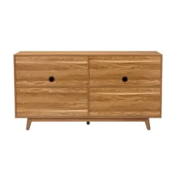 Kirkland's Home Cane Wood Storage Media Cabinet- Cabinets & Sideboards