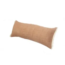Kirkland's Home Caramel Coated Lumbar Accent Pillow With Fringe- Pillows