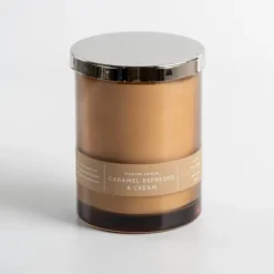 Kirkland's Home Caramel Espresso & Cream Single Wick Jar Candle- Candles