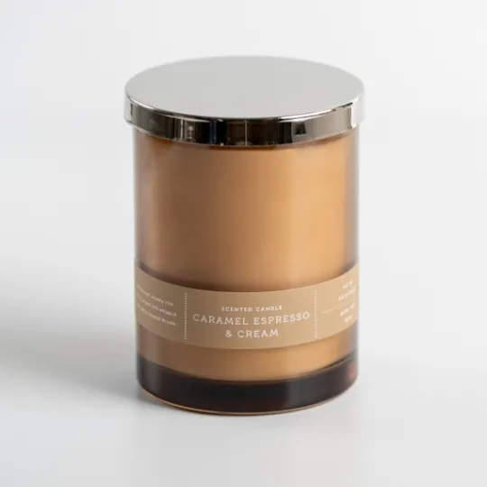 Kirkland's Home Caramel Espresso & Cream Single Wick Jar Candle- Candles