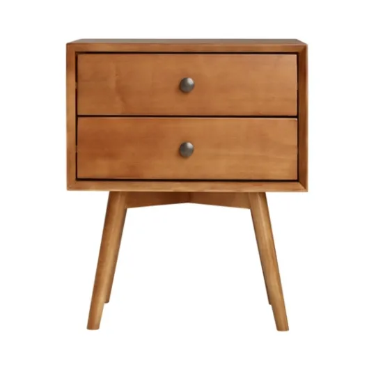Kirkland's Home Caramel Mid-Century Nightstand- Nightstands