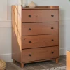 Kirkland's Home Caramel Wooden 4-Drawer Dresser- Dressers & Chests