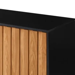 Kirkland's Home Carmel Wood Grooved Doors Tv Stand- Tv Stands & Media Consoles