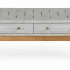 Kirkland's Home Carved Graphite And Gold 2-Drawer Coffee Table- Coffee Tables