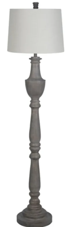 Kirkland's Home Carved Urn Floor Lamp- Floor Lamps