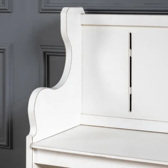 Kirkland's Home Carved Wood Pew Bench- Entryway Furniture