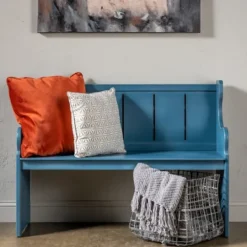 Kirkland's Home Carved Wood Pew Bench- Entryway Furniture