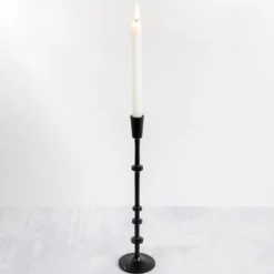 Kirkland's Home Cast Iron Notched Taper Candlestick, 15 In.- Candle Holders