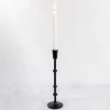 Kirkland's Home Cast Iron Notched Taper Candlestick, 13 In.- Candle Holders