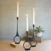 Kirkland's Home Cast Iron Ring 3-Pc. Taper Candle Holders- Candle Holders