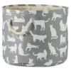 Kirkland's Home Cats Meow Round Storage Bin, 15 In.- Baskets & Boxes