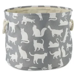 Kirkland's Home Cats Meow Round Storage Bin, 15 In.- Baskets & Boxes