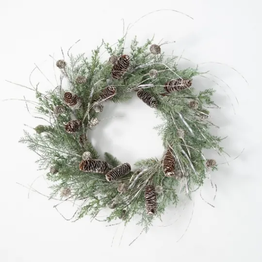 Kirkland's Home Cedar And Pinecone Branches Winter Wreath- Wreaths