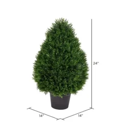Kirkland's Home Cedar Cone Potted Topiary, 24 In.- Trees & Topiaries