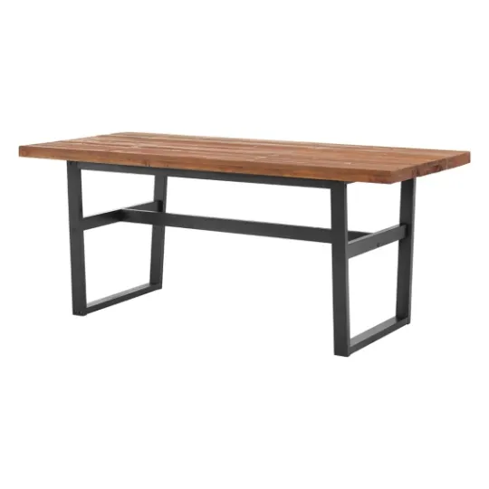 Kirkland's Home Cedar Wood And Metal Industrial 5-Pc. Dining Set- Dining Tables