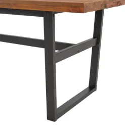 Kirkland's Home Cedar Wood And Metal Industrial 5-Pc. Dining Set- Dining Tables