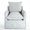 Kirkland's Home Celine Sky Swivel Down Armchair- Accent Chairs