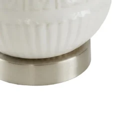 Kirkland's Home Ceramic Embossed Table Lamp- Table Lamps