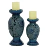 Kirkland's Home Ceramic Tiered Base Candle Holders, Set Of 2- Candle Holders