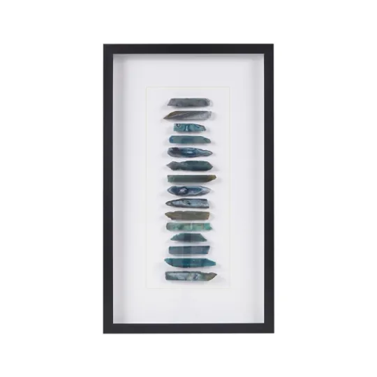 Kirkland's Home Cerulean Agate Martha Stewart Shadowbox Plaque- Framed Art