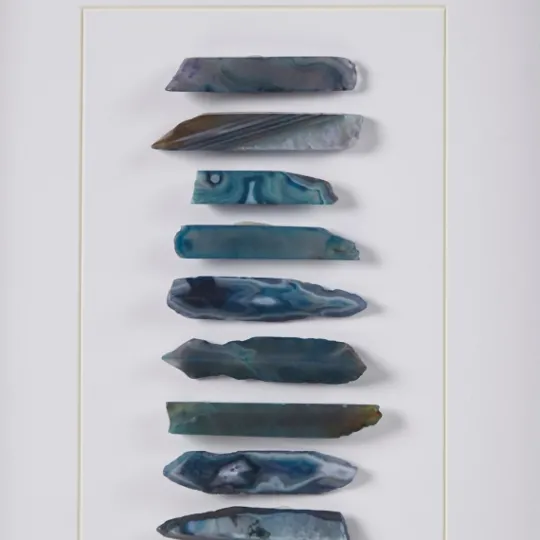 Kirkland's Home Cerulean Agate Martha Stewart Shadowbox Plaque- Framed Art