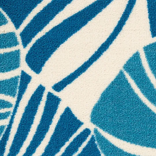 Kirkland's Home Cerulean Botanical Shells Outdoor Area Rug, 5X7- Outdoor Rugs