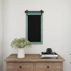 Kirkland's Home Cerulean Distressed Blackboard Wall Plaque- Memo & Chalkboards