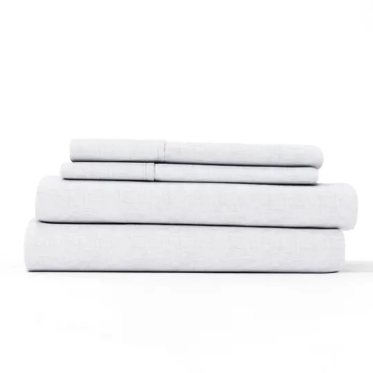 Kirkland's Home Chambray 4-Pc. Full Bed Sheet Set- Bed Sheets