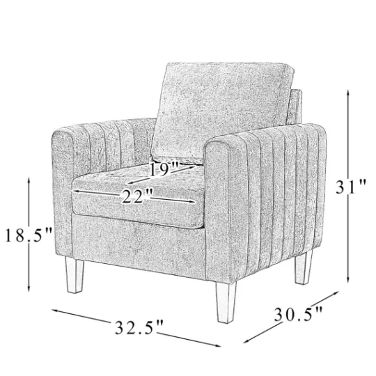 Kirkland's Home Channel Tufted Velvet Club Accent Chair- Accent Chairs