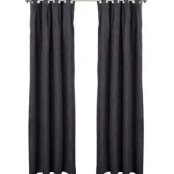 Kirkland's Home Charcoal Box Pleated Single Curtain Panel, 84 In.- Curtains & Drapes