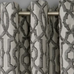 Kirkland's Home Charcoal Chenille Single Curtain Panel, 84 In.- Curtains & Drapes