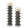 Kirkland's Home Charcoal Concrete 2-Pc. Candle Holder Set- Candle Holders