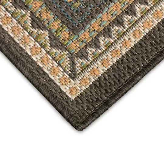 Kirkland's Home Charcoal Diamond Nile Indoor/Outdoor Runner, 1X7- Outdoor Rugs