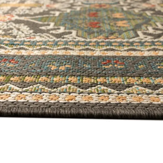 Kirkland's Home Charcoal Diamond Nile Indoor/Outdoor Runner, 1X7- Outdoor Rugs