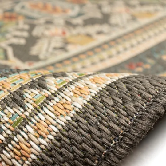 Kirkland's Home Charcoal Diamond Nile Indoor/Outdoor Runner, 1X7- Outdoor Rugs