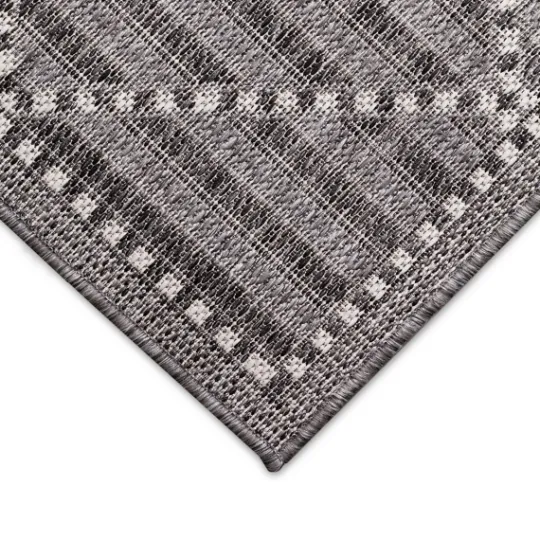 Kirkland's Home Charcoal Geo Lattice Outdoor Area Rug, 7X9- Outdoor Rugs