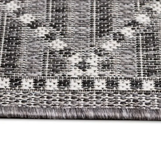 Kirkland's Home Charcoal Geo Lattice Outdoor Area Rug, 7X9- Outdoor Rugs