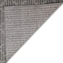 Kirkland's Home Charcoal Geo Lattice Outdoor Area Rug, 7X9- Outdoor Rugs