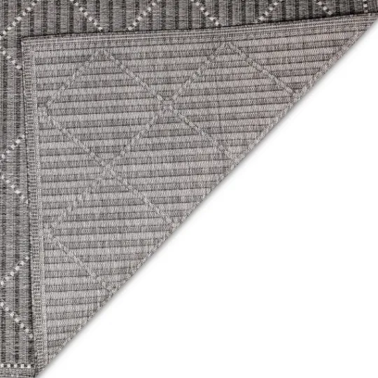 Kirkland's Home Charcoal Geo Lattice Outdoor Area Rug, 7X9- Outdoor Rugs