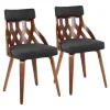 Kirkland's Home Charcoal Lattice Back 2-Pc. Dining Chair Set- Dining Chairs