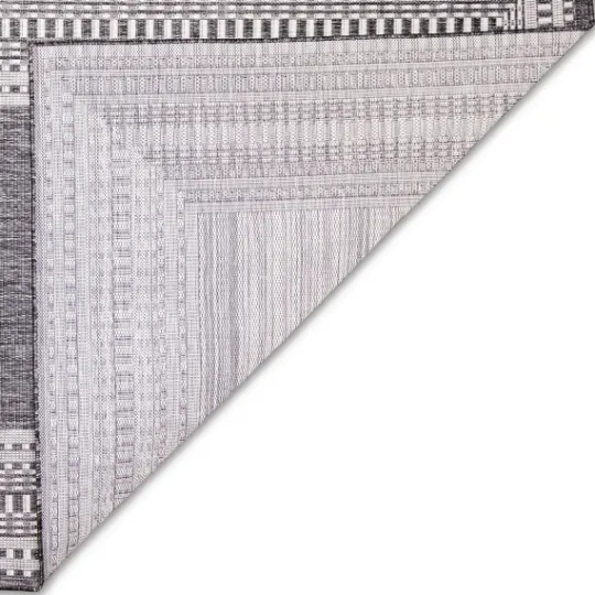 Kirkland's Home Charcoal Linear Macy Indoor/Outdoor Area Rug, 7X9- Outdoor Rugs